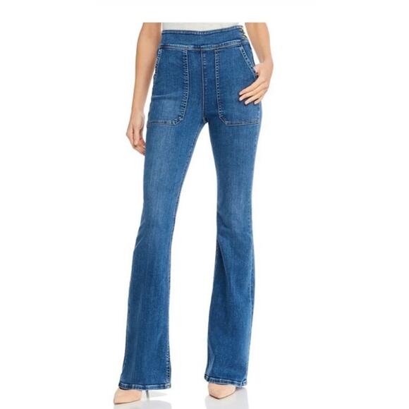 Frame Denim Denim - Frame Denim Le Flare de Francois High Rise Flare Jeans Blue Coated Pants Size 28